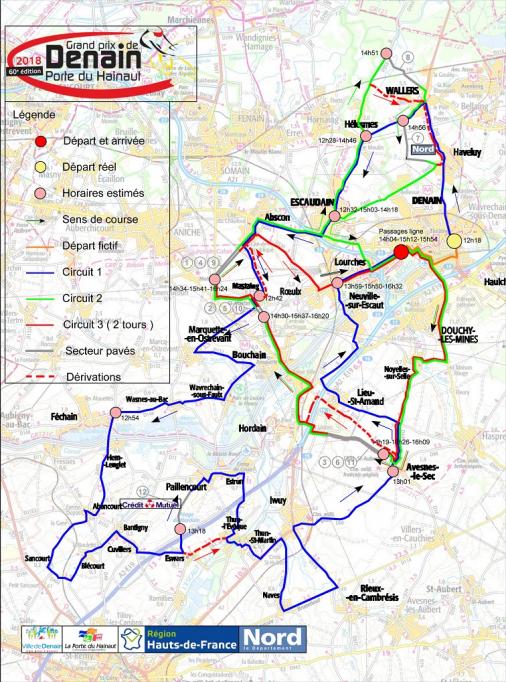 Streckenverlauf Grand Prix de Denain - Porte du Hainaut 2018