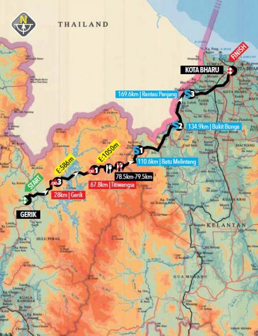 Streckenverlauf Le Tour de Langkawi 2018 - Etappe 2
