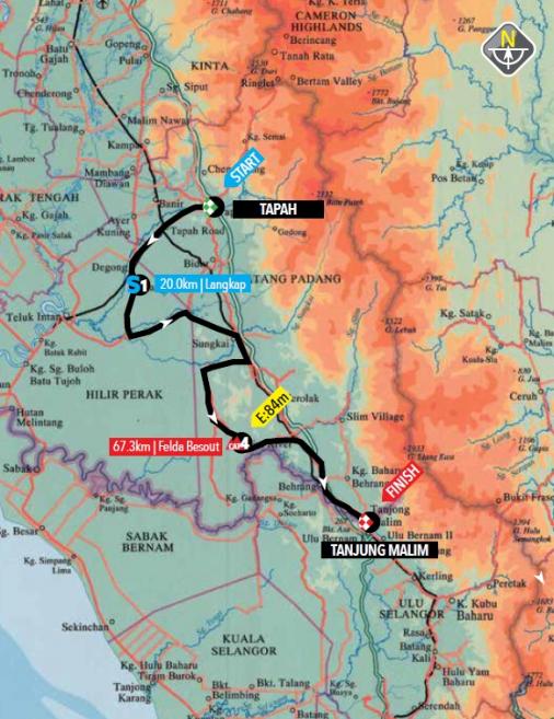 Streckenverlauf Le Tour de Langkawi 2018 - Etappe 6
