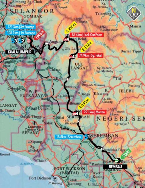 Streckenverlauf Le Tour de Langkawi 2018 - Etappe 8