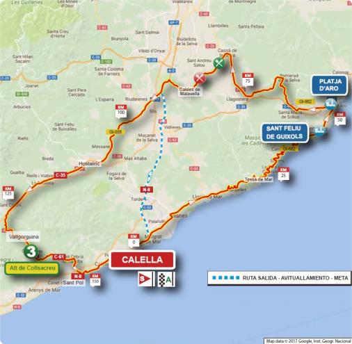 Streckenverlauf Volta Ciclista a Catalunya 2018 - Etappe 1