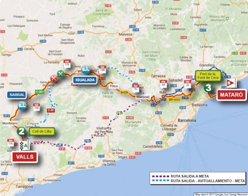 Streckenverlauf Volta Ciclista a Catalunya 2018 - Etappe 2
