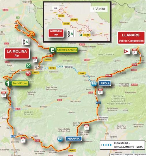 Streckenverlauf Volta Ciclista a Catalunya 2018 - Etappe 4