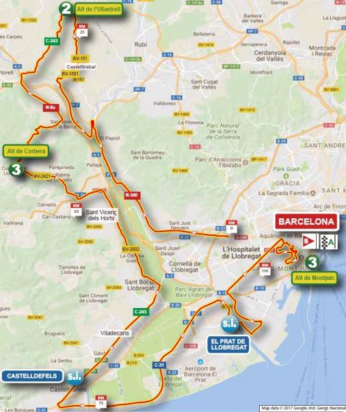 Streckenverlauf Volta Ciclista a Catalunya 2018 - Etappe 7