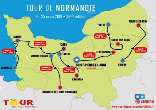 Streckenverlauf Tour de Normandie 2018