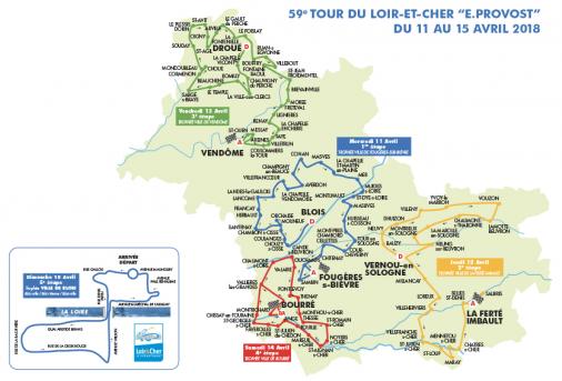 Streckenverlauf Tour du Loir et Cher E Provost 2018