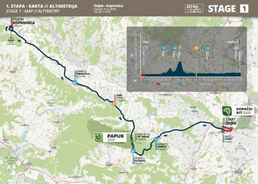 Streckenverlauf Tour of Croatia 2018 - Etappe 1