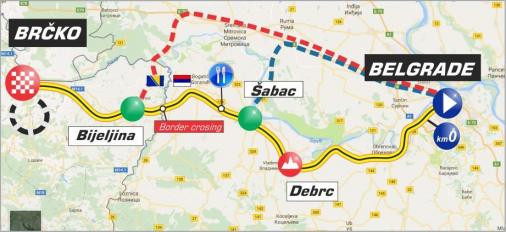 Streckenverlauf Belgrade Banjaluka 2018 - Etappe 1