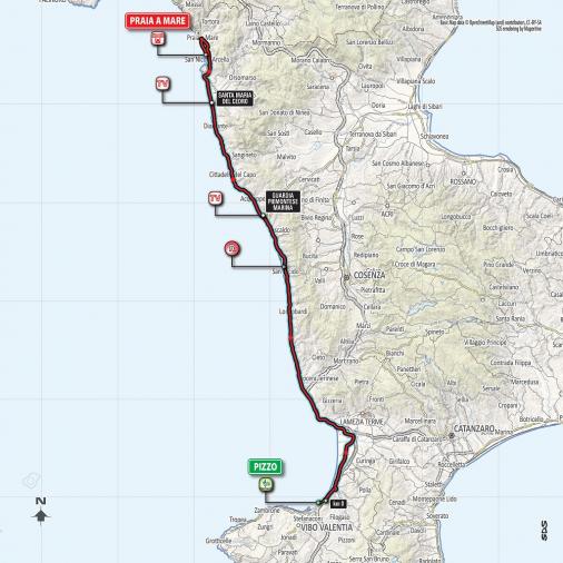 Streckenverlauf Giro dItalia 2018 - Etappe 7