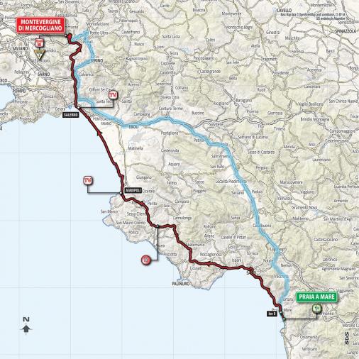 Streckenverlauf Giro dItalia 2018 - Etappe 8