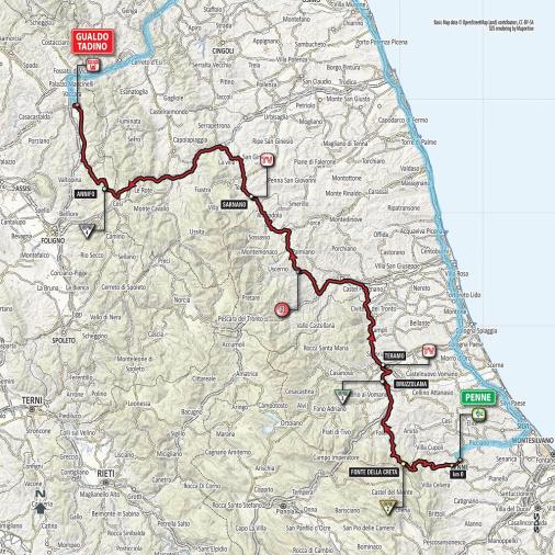 Streckenverlauf Giro d’Italia 2018 - Etappe 10