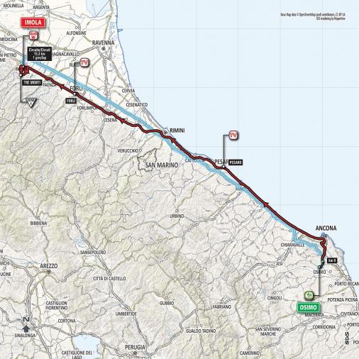 Streckenverlauf Giro d’Italia 2018 - Etappe 12