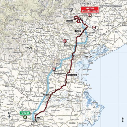 Streckenverlauf Giro dItalia 2018 - Etappe 13