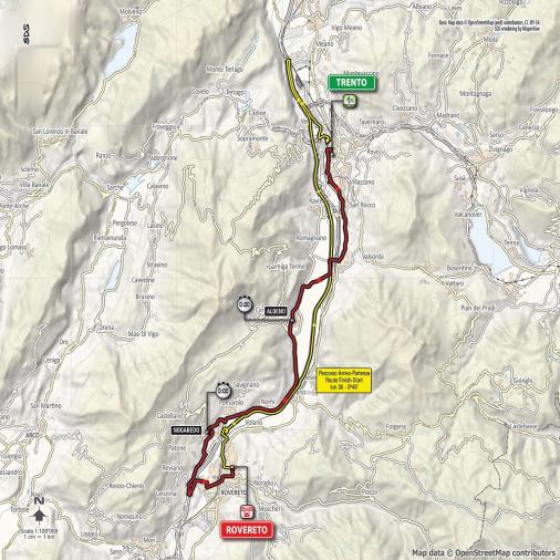 Streckenverlauf Giro d’Italia 2018 - Etappe 16
