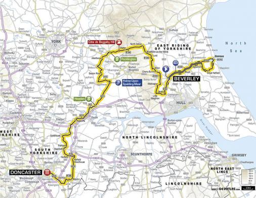 Streckenverlauf Tour de Yorkshire 2018 - Etappe 1