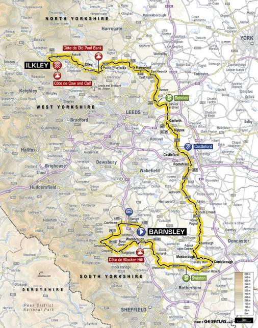 Streckenverlauf Tour de Yorkshire 2018 - Etappe 2