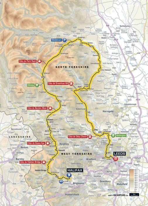 Streckenverlauf Tour de Yorkshire 2018 - Etappe 4
