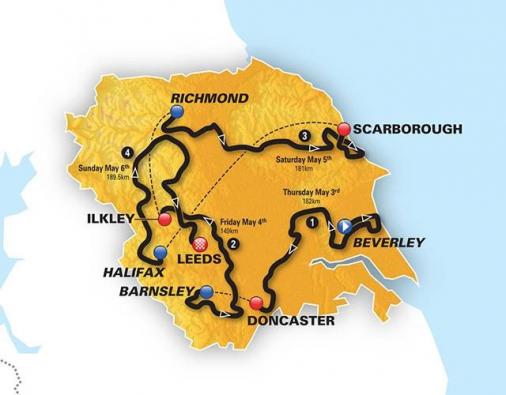 Streckenverlauf Tour de Yorkshire 2018