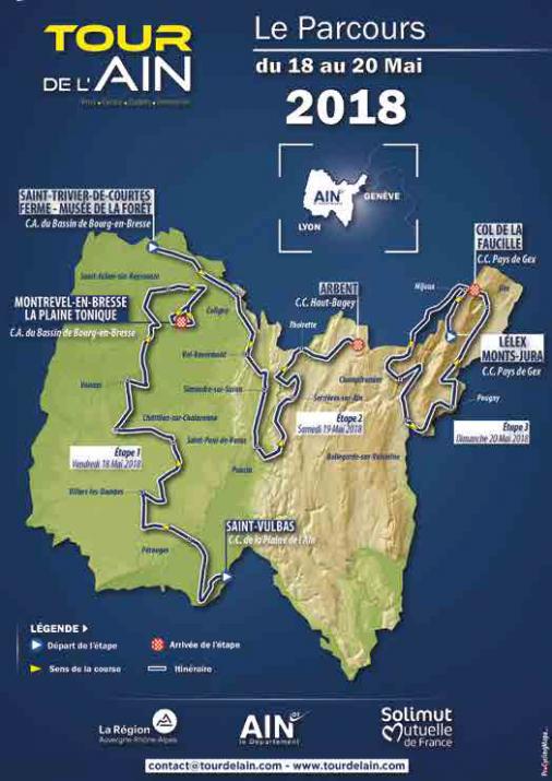 Streckenverlauf Tour de lAin 2018