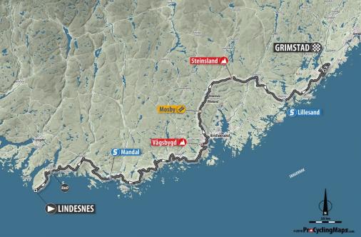 Streckenverlauf Tour des Fjords 2018 - Etappe 1