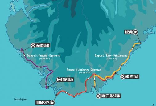 Streckenverlauf Tour des Fjords 2018