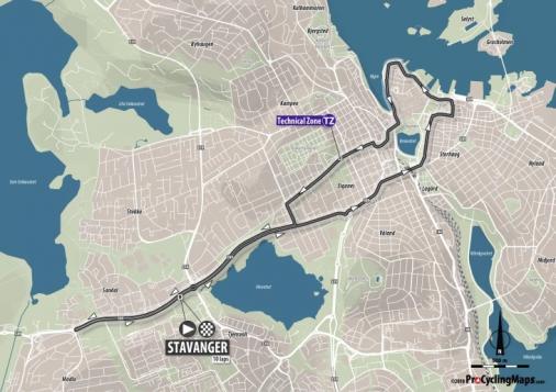 Streckenverlauf Hammer Sprint Stavanger 2018