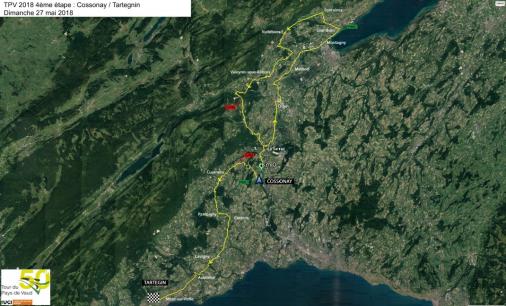 Streckenverlauf Tour du Pays de Vaud 2018 - Etappe 4
