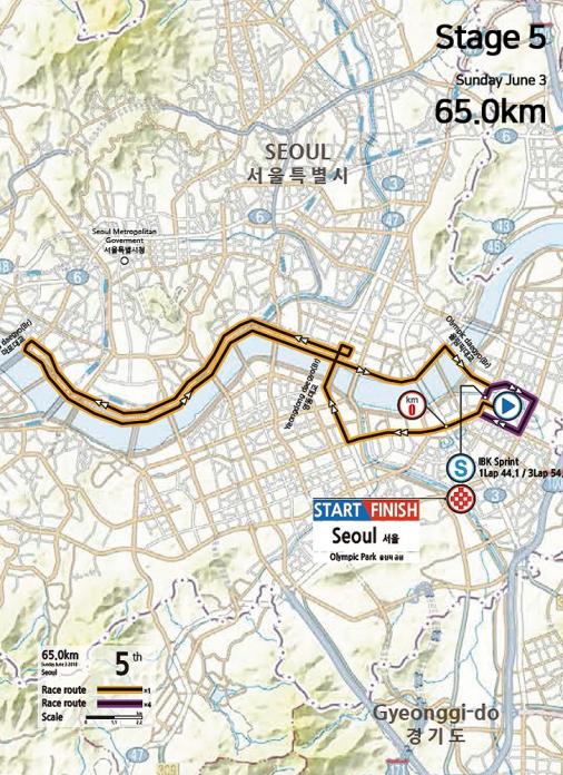 Streckenverlauf Tour de Korea 2018 - Etappe 5