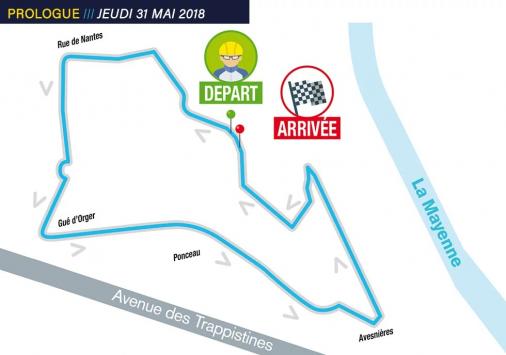 Streckenverlauf Boucles de la Mayenne 2018 - Prolog