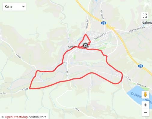 Streckenverlauf Internationale Lotto Thringen Ladies Tour 2018 - Etappe 1