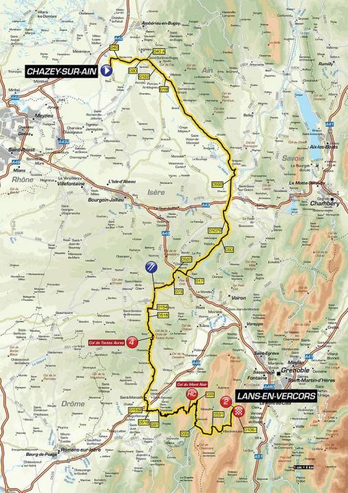 Streckenverlauf Critérium du Dauphiné 2018 - Etappe 4