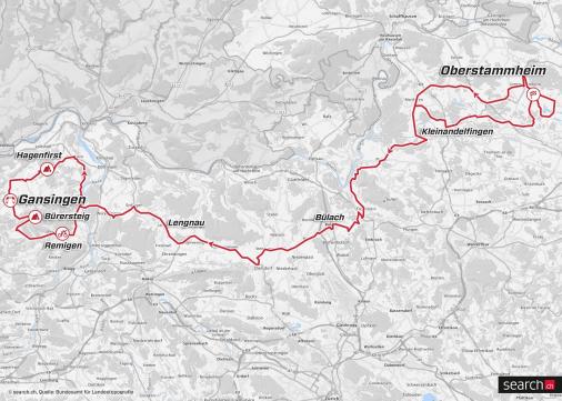 Streckenverlauf Tour de Suisse 2018 - Etappe 3