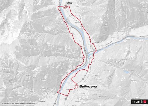 Streckenverlauf Tour de Suisse 2018 - Etappe 8