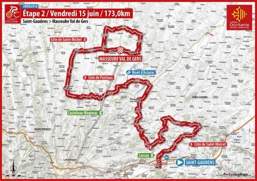 Streckenverlauf Route dOccitanie 2018 - Etappe 2