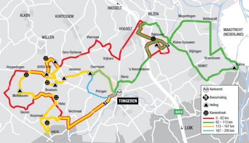 Streckenverlauf Ronde van Limburg 2018