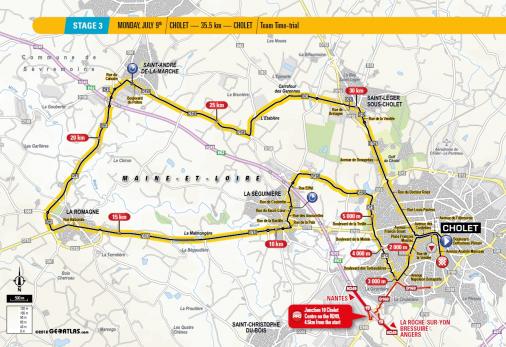 Streckenverlauf Tour de France 2018 - Etappe 3