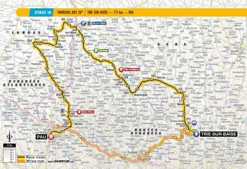 Streckenverlauf Tour de France 2018 - Etappe 18