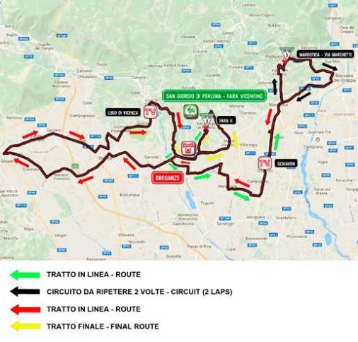 Streckenverlauf Giro dItalia Internazionale Femminile 2018 - Etappe 8