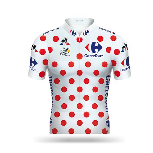 Reglement Tour de France 2018 - Weißes Trikot mit roten Punkten (Bergwertung)
