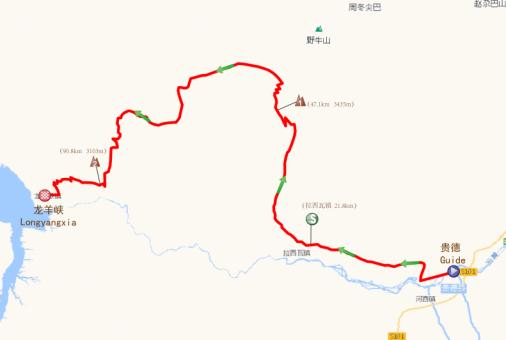 Streckenverlauf Tour of Qinghai Lake 2018 - Etappe 4