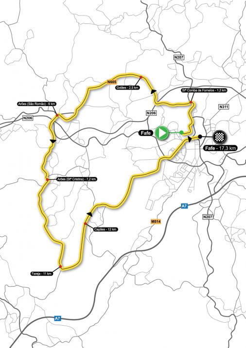Streckenverlauf Volta a Portugal em Bicicleta Santander 2018 - Etappe 10