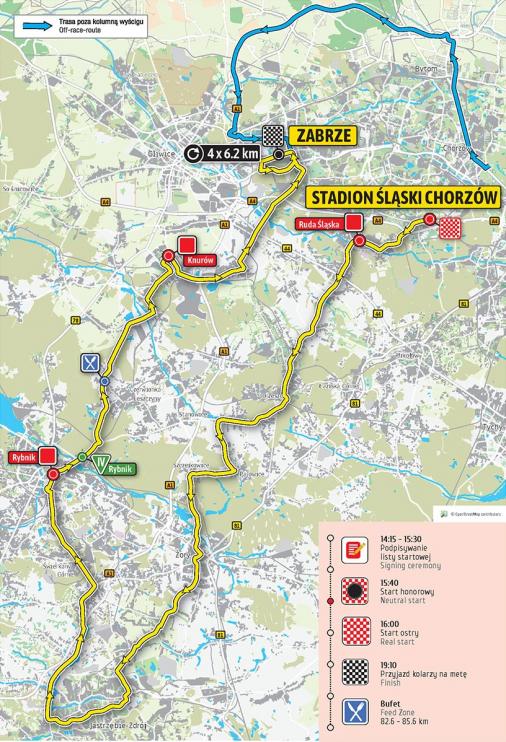 Streckenverlauf Tour de Pologne 2018 - Etappe 3