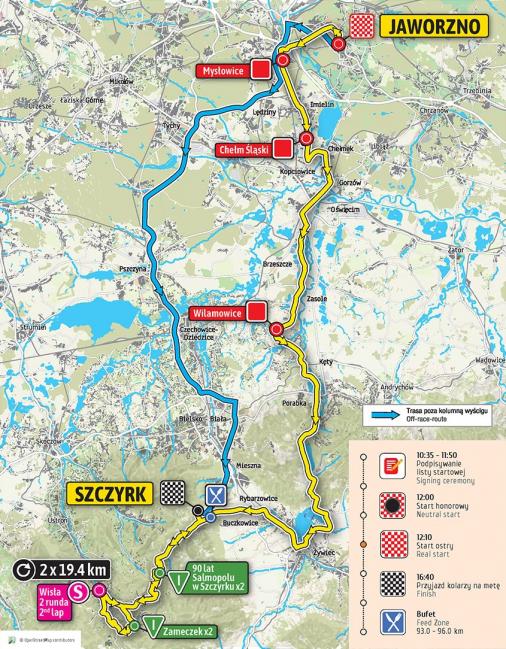 Streckenverlauf Tour de Pologne 2018 - Etappe 4