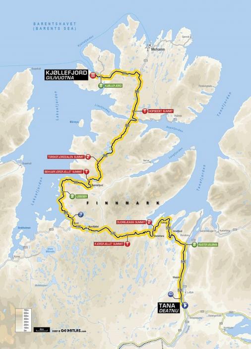 Streckenverlauf Arctic Race of Norway 2018 - Etappe 2