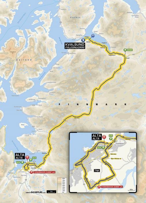 Streckenverlauf Arctic Race of Norway 2018 - Etappe 4