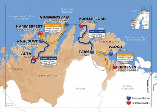 Streckenverlauf Arctic Race of Norway 2018