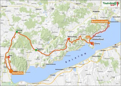Streckenverlauf Tour de Hongrie 2018 - Etappe 1