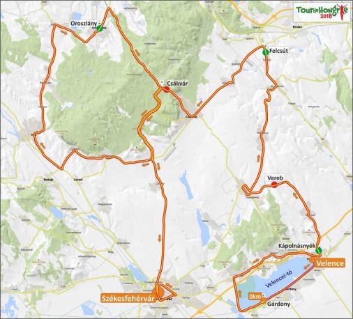 Streckenverlauf Tour de Hongrie 2018 - Etappe 2