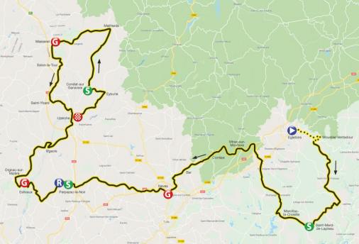 Streckenverlauf Tour du Limousin - Nouvelle Aquitaine 2018 - Etappe 3