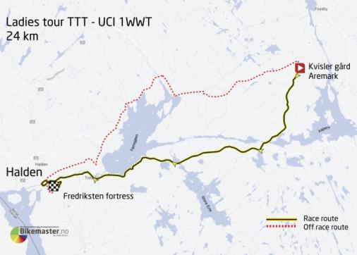 Streckenverlauf Ladies Tour of Norway TTT 2018